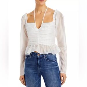 WAYF uptown ruched top